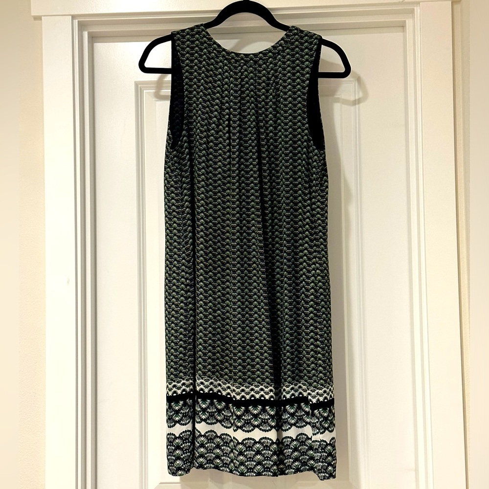 Black and Green Patterned Dress